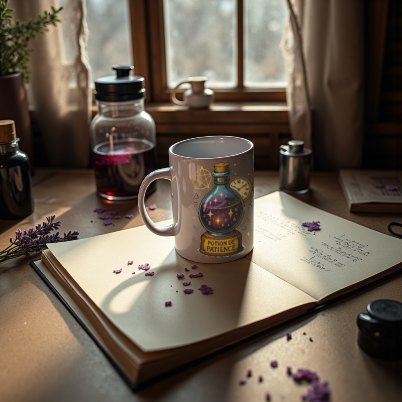 Taza “Poción de Paciencia” — Elixir para mañanas agitadas Taza “Poción de Paciencia” — Elixir para mañanas agitadas