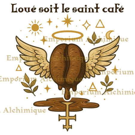 „Vita Extra per Caffeam“ Becher – Heiliger Kaffee & Alchemie am Morgen