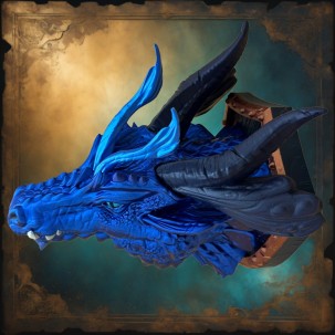 Trophée Tête de Dragon d’Eau – Créature mystique alchimique