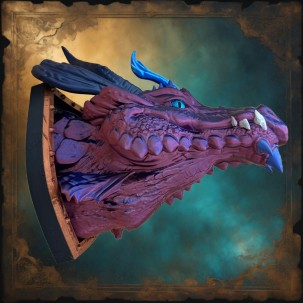 Trophée Tête de Dragon d’Eau – Créature mystique alchimique
