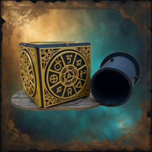 Boîte à combinaison alchimique – Coffre mystique à symboles occultes