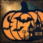 Lightbox da Parete Zucca Halloween – Maniero Gotico & Pipistrelli