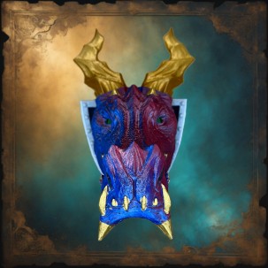 Mystical Wyvern Head Trophy – Iridescent Dragon Wall Decor