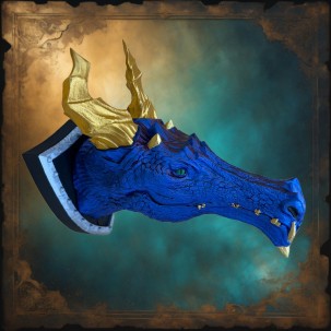 Trofeo Cabeza de Víborra – Decoración Dracónica con Colores Cambiantes