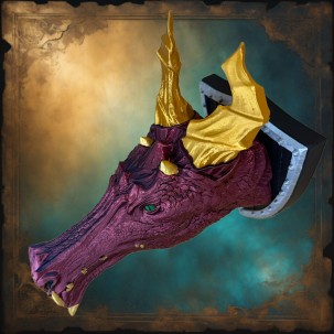 Trofeo Cabeza de Víborra – Decoración Dracónica con Colores Cambiantes