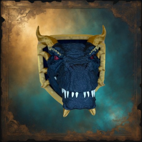Trophée Tête de Dragon Noir – Relique Mystique