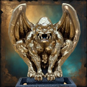 Brucia-incenso gargoyle dorata – Décor gotico