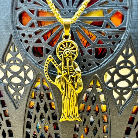 Pendentif Santa Muerte Doré