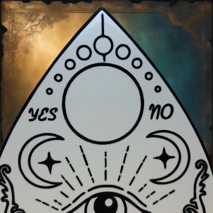 Lightbox goutte Ouija – Objet ésotérique à rétroéclairage mystique