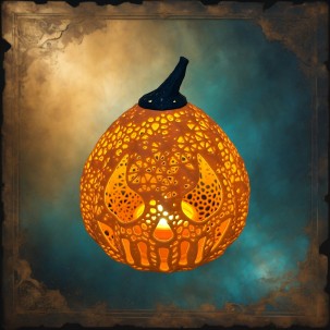 Lanterna Zucca Halloween traforata