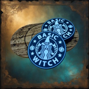 Sottobicchieri “Basic Witch” – Set da 4 per streghe moderne
