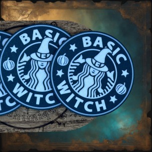 Sottobicchieri “Basic Witch” – Set da 4 per streghe moderne