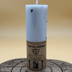 Vela Ritual Protección – Turmalina Negra Artesanal