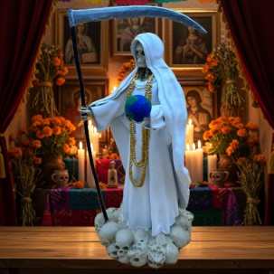 Santa Muerte Protettiva – Guardiana del Mondo