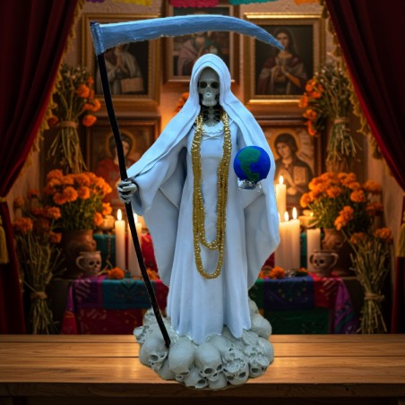 Santa Muerte Protettiva - Statua in Resina