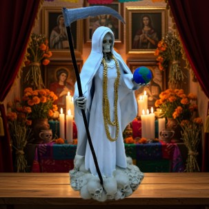 Santa Muerte Protectora - Estatua de Resina