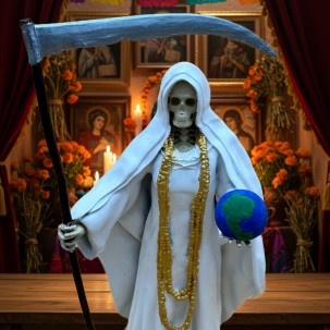 Santa Muerte Protectora - Estatua de Resina