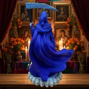 Santa Muerte Guerriera – Statua in resina dipinta a mano, protezione e giustizia rituale