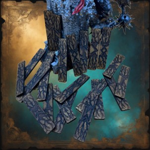 Runes en bois gravé