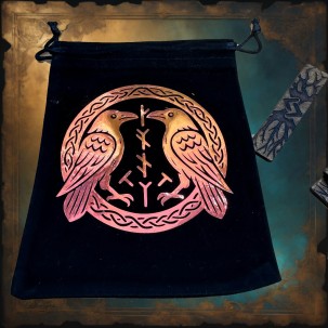 Runes Divinatoires en Bois – Gravées & Cirées à la Main