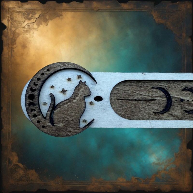 Cat & Moon Incense Holder Cat & Moon Incense Holder