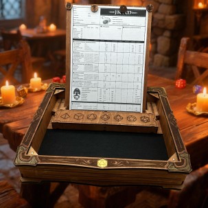 Schermo da gioco in legno personalizzabile - Accessorio RPG artigianale fatto a mano