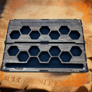 Customizable Wooden Dice Box – Fenric Model, Handmade RPG Accessory for Role-Playing Games