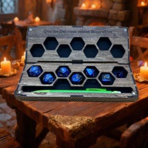 Customizable Wooden Dice Box – Fenric Model, Handmade RPG Accessory for Role-Playing Games
