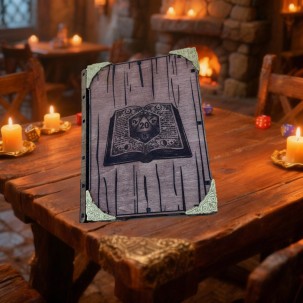 Elowen Würfelbox aus Holz – Handgefertigtes personalisierbares Grimoire für Rollenspiele