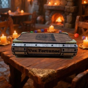Elowen Würfelbox aus Holz – Handgefertigtes personalisierbares Grimoire für Rollenspiele