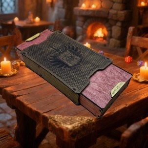 Heroes Dice Box – Weapons & Spells | Handmade Wooden Craft