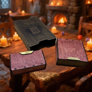 Boîte à dés Héros – Armes & Sorts | Artisanat en bois