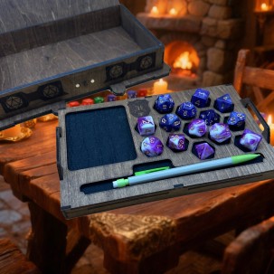 Flug des Schicksals – Handgefertigte Fantasy-Würfelbox