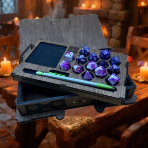 El Vuelo del Destino – Caja de Dados Fantasy Artesanal